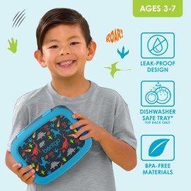 Bentgo Kids Prints Leak-Proof, 5-Compartment Bento-Style Kids Lunch Box - Ideal Portion Sizes for Ages 3-7, Durable, Drop-Proof, Dishwasher Safe, & Made with BPA-Free Materials (Dinosaur) Bentgo Kids Prints Leak-Proof, 5-Compartment Bento-Style Kids Lunch Box - Ideal Portion Sizes for Ages 3-7, Durable, Drop-Proof, Dishwasher Safe, & Made with BPA-Free Materials (Dinosaur)