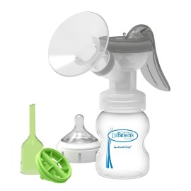 Dr. Brown\'s Manual Breast Pump with SoftShape 100% Silicone Shield (B,25mm flange) & Anti-Colic Options+ Wide-Neck Baby Bottle 5 oz/150 mL,with Level 1 Slow Flow Nipple Dr. Brown\'s Manual Breast Pump with SoftShape 100% Silicone Shield (B,25mm flange) & Anti-Colic Options+ Wide-Neck Baby Bottle 5 oz/150 mL,with Level 1 Slow Flow Nipple