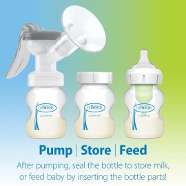Dr. Brown\'s Manual Breast Pump with SoftShape 100% Silicone Shield (B,25mm flange) & Anti-Colic Options+ Wide-Neck Baby Bottle 5 oz/150 mL,with Level 1 Slow Flow Nipple Dr. Brown\'s Manual Breast Pump with SoftShape 100% Silicone Shield (B,25mm flange) & Anti-Colic Options+ Wide-Neck Baby Bottle 5 oz/150 mL,with Level 1 Slow Flow Nipple