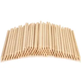 roomir 100PCS Orange Sticks for Nails 4.5 Inch - Wooden Cuticle Pusher & Remover Set - Non-Toxic, Skin-Safe - Wood Tools for Manicure & Pedicure - Disposable Set for Home & Salon - Won\'t Break Easily