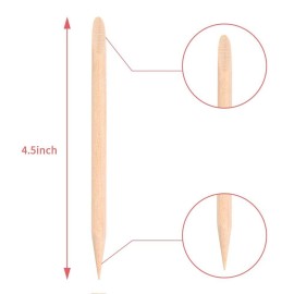 roomir 100PCS Orange Sticks for Nails 4.5 Inch - Wooden Cuticle Pusher & Remover Set - Non-Toxic, Skin-Safe - Wood Tools for Manicure & Pedicure - Disposable Set for Home & Salon - Won\'t Break Easily roomir 100PCS Orange Sticks for Nails 4.5 Inch - Wooden Cuticle Pusher & Remover Set - Non-Toxic, Skin-Safe - Wood Tools for Manicure & Pedicure - Disposable Set for Home & Salon - Won\'t Break Easily