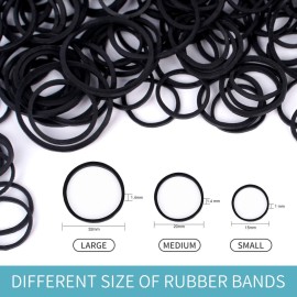 HOYOLS 3/4 Inches Black Hair Rubber Bands for Hair Ties Small Mini Elastics Bands Large Braiding Ponytail Holders for Baby Toddler Girls Kids No Damage 600pcs (M) Latex-Free HOYOLS 3/4 Inches Black Hair Rubber Bands for Hair Ties Small Mini Elastics Bands Large Braiding Ponytail Holders for Baby Toddler Girls Kids No Damage 600pcs (M) Latex-Free