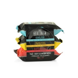 Men\'s Assorted Cleansing Wipes- Cooling/Charcoal/Refreshing - 3 Pack (90ct)