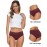 Wealurre Cotton Panties for Women Bikini Underwear Hipster Underpants Lace Briefs Pack(DarkSeries,L)