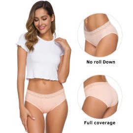 Wealurre Cotton Panties for Women Bikini Underwear Hipster Underpants Lace Briefs Pack(LightColor,S) Wealurre Cotton Panties for Women Bikini Underwear Hipster Underpants Lace Briefs Pack(LightColor,S)