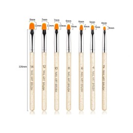 Aoshang 7Pcs Uv Gel Nail Brush, Poly Extension Gel Brush, Nail Art Tips Builder Painting Pen Set(No.2/4/6/8/10/12/14) Aoshang 7Pcs Uv Gel Nail Brush, Poly Extension Gel Brush, Nail Art Tips Builder Painting Pen Set(No.2/4/6/8/10/12/14)