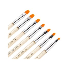 Aoshang 7Pcs Uv Gel Nail Brush, Poly Extension Gel Brush, Nail Art Tips Builder Painting Pen Set(No.2/4/6/8/10/12/14) Aoshang 7Pcs Uv Gel Nail Brush, Poly Extension Gel Brush, Nail Art Tips Builder Painting Pen Set(No.2/4/6/8/10/12/14)