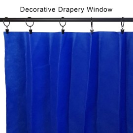 AMZSEVEN 40 Pack Curtain Rings with Clips, Drapery Clips with Rings, Drapes Rings 1.26 in Interior Diameter, Fits up to 1 in Curtain Rod, Black