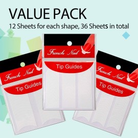 TailaiMei 36 Sheets 1368 Pieces French Manicure Nail Art Stickers, 3 Designs Self-Adhesive Nail Tips Guides for DIY Decoration Stencil Tools (3 Moon Shape Design, 36 Sheets) TailaiMei 36 Sheets 1368 Pieces French Manicure Nail Art Stickers, 3 Designs Self-Adhesive Nail Tips Guides for DIY Decoration Stencil Tools (3 Moon Shape Design, 36 Sheets)