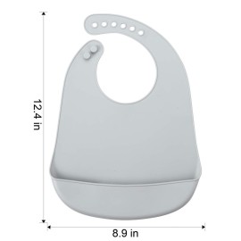 PandaEar Cute Super Thin Light Weight Unisex Silicone Baby Bibs Waterproof (Blue/Purple/Grey) PandaEar Cute Super Thin Light Weight Unisex Silicone Baby Bibs Waterproof (Blue/Purple/Grey)