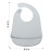 PandaEar Cute Super Thin Light Weight Unisex Silicone Baby Bibs Waterproof (Blue/Purple/Grey)
