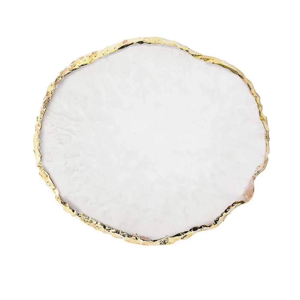 JASSINS Resin Nail Art Palette,Nail Art Painting Mixed Color Palette Gold Edge Nail Gel Color Makeup Display Board (White) JASSINS Resin Nail Art Palette,Nail Art Painting Mixed Color Palette Gold Edge Nail Gel Color Makeup Display Board (White)