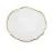 JASSINS Resin Nail Art Palette,Nail Art Painting Mixed Color Palette Gold Edge Nail Gel Color Makeup Display Board (White)