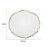 JASSINS Resin Nail Art Palette,Nail Art Painting Mixed Color Palette Gold Edge Nail Gel Color Makeup Display Board (White)