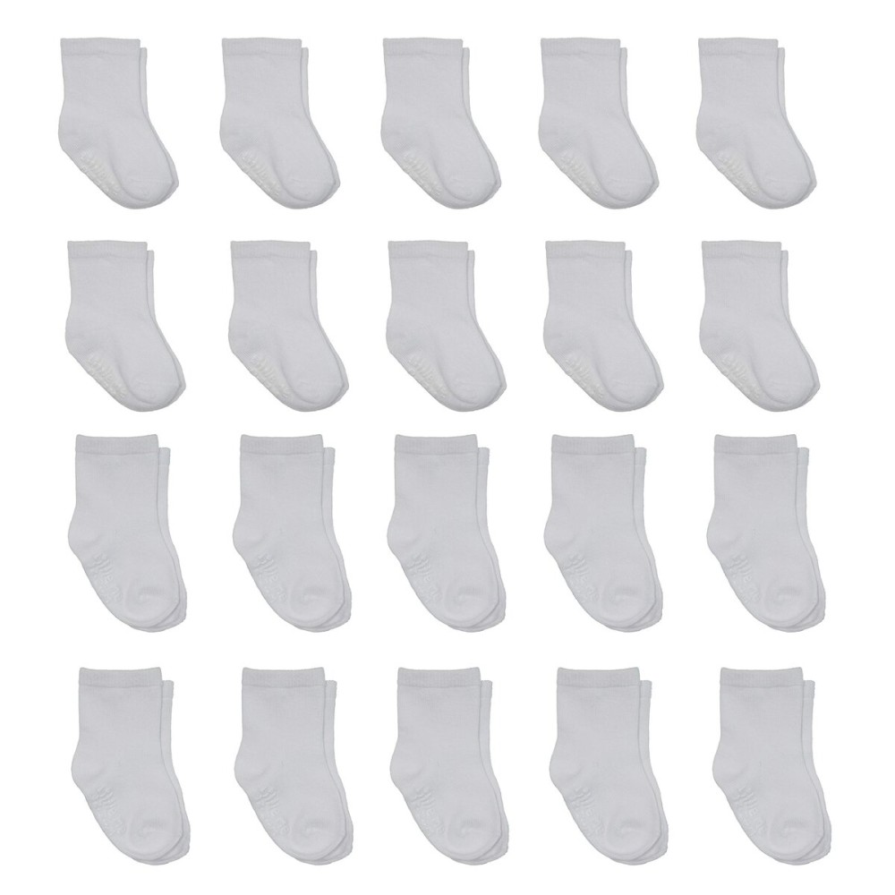 Little Me 20-Pack Newborn Baby Infant & Toddler Unisex Socks, 0-12/12-24 Months, Assorted Size Pack, White Little Me 20-Pack Newborn Baby Infant & Toddler Unisex Socks, 0-12/12-24 Months, Assorted Size Pack, White