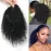 Short Afro Kinky Curly Ponytail Hair Piece for African American Ponytail Extension Synthetic Afro Kinky Curly Ponytail for Women (Black(1B))
