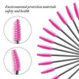 300 Pcs Disposable Mascara Wand Eyelash Brush for EyeLash Extension Supplie(Red)