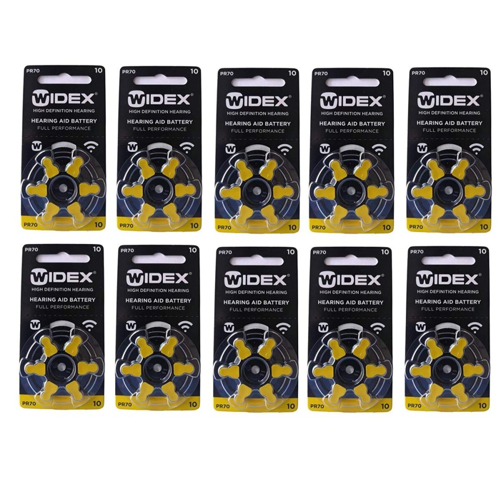 hearing aid battery Size 10 (PR70) (10 Packet=60 Batteries)