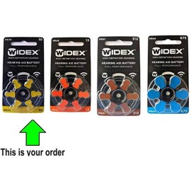 hearing aid battery Size 10 (PR70) (10 Packet=60 Batteries)