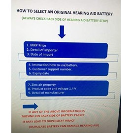 hearing aid battery Size 10 (PR70) (10 Packet=60 Batteries)