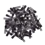 choicbaby 120pcs Double Prong Curl Clips, 1.8\' Stainless Steel Hair Clips for Hair Bow, Great Pin Curl Clip, Hair Salon Barber (Black, 1.8 inches, 4.5 cm)
