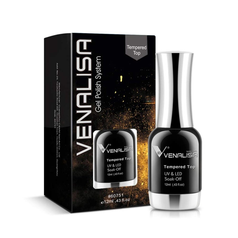VENALISA 12ML No Wipe Tempered Top Coat, Scratch Resistant Long Lasting High Gloss Soak Off Clear Gel Nail Polish Top Coat 0.43 OZ VENALISA 12ML No Wipe Tempered Top Coat, Scratch Resistant Long Lasting High Gloss Soak Off Clear Gel Nail Polish Top Coat 0.43 OZ