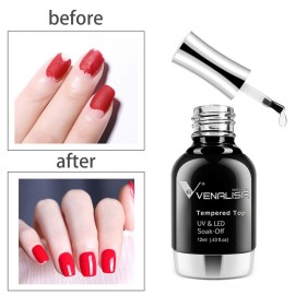 VENALISA 12ML No Wipe Tempered Top Coat, Scratch Resistant Long Lasting High Gloss Soak Off Clear Gel Nail Polish Top Coat 0.43 OZ VENALISA 12ML No Wipe Tempered Top Coat, Scratch Resistant Long Lasting High Gloss Soak Off Clear Gel Nail Polish Top Coat 0.43 OZ