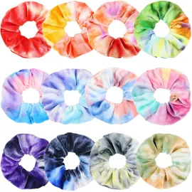 IVARYSS Scrunchies for Girls, 12 Pcs Tie Dye Velvet Scrunchies for Hair, Soft Rainbow Ponytail Holder, Cute Candy Colors Elastic Hair Bands for Teens and Women IVARYSS Scrunchies for Girls, 12 Pcs Tie Dye Velvet Scrunchies for Hair, Soft Rainbow Ponytail Holder, Cute Candy Colors Elastic Hair Bands for Teens and Women
