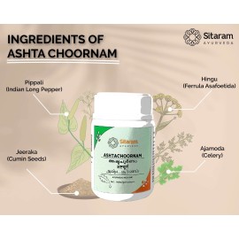 Sitaram Ayurveda Ashta Choornam 50gms | Herbal Ayurvedic Appetite Stimulant And For Digestive Disorders