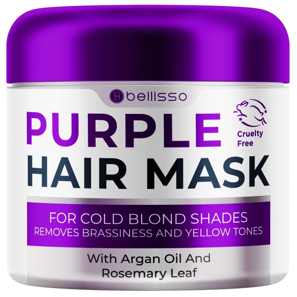 Purple Hair Mask - Deep Conditioner and Toner for Blonde, Brassy Hair - Hydrating Repair and After Bleach Treatment for Damaged and Dry Hair - Moisture Conditioning for Bleached Women and Men Purple Hair Mask - Deep Conditioner and Toner for Blonde, Brassy Hair - Hydrating Repair and After Bleach Treatment for Damaged and Dry Hair - Moisture Conditioning for Bleached Women and Men