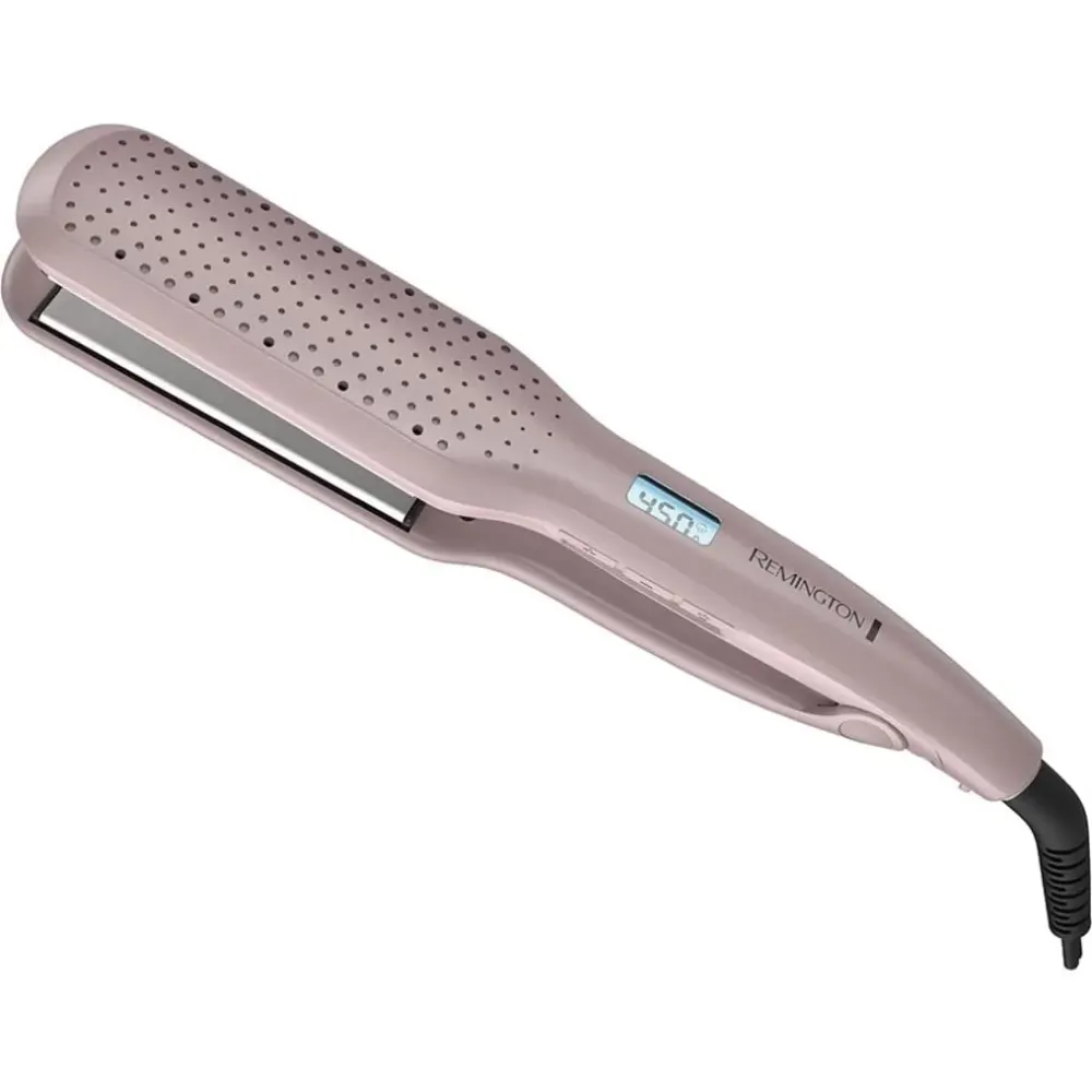 Remington Wet2Straight Hair Straightener / Flat Iron, 450F Salon High Heat, 1 3/4 Inch plates, Mauve
