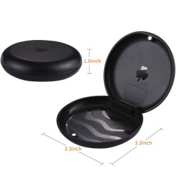 ZIZNBA 2 Pack Retainer Cases,Solid Orthodontic Retainer Case (Black) ZIZNBA 2 Pack Retainer Cases,Solid Orthodontic Retainer Case (Black)