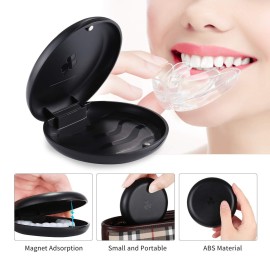 ZIZNBA 2 Pack Retainer Cases,Solid Orthodontic Retainer Case (Black) ZIZNBA 2 Pack Retainer Cases,Solid Orthodontic Retainer Case (Black)