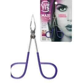 PROFESSIONAL Salon TWEEZERS with Easy Scissor Handle, The BEST PRECISION EYEBROW TWEEZERS Men/Women; PORTABLE Beauty tool for facial Hair, Ingrown Hair, Blackhead; Purple MADE IN MEXICO (UPDATED)