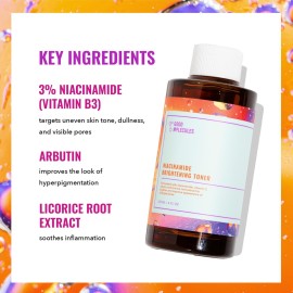 Good Molecules Niacinamide Brightening Toner - Facial Toner with Niacinamide, Vitamin C and Arbutin for Even Tone, Enlarged Pores - Skincare for Face Good Molecules Niacinamide Brightening Toner - Facial Toner with Niacinamide, Vitamin C and Arbutin for Even Tone, Enlarged Pores - Skincare for Face
