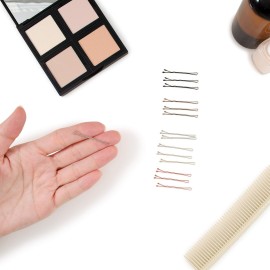 Heliums Mini Bobby Pins - Ash Blonde - 40 Pack, 1.5 Inch Small Hair Pins For Thin Hair & Kids