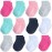 JAKIDAR 12 Pair Baby Toddler Socks Non-Slip Grip Cotton Ankle Socks for Boys Girls Non Skid Soles for Infants Kids, Assorted Girl, 12-24 Months