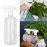 UUJOLY 17 oz Plastic Spray Bottle Trigger Empty Spray Bottles Clear Refillable Container for Water, Essential Oils, Hair, Cleaning Products, Adjustable Head Sprayer and Stream (2 Pack)