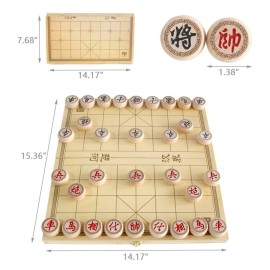 Luoyer 14 Inch Wooden Foldable Chinese Chess Xiangqi Travel Game Set with Wooden Chess Pieces Traditional Tabletop Strategy and Skill Game for Teens Adults Luoyer 14 Inch Wooden Foldable Chinese Chess Xiangqi Travel Game Set with Wooden Chess Pieces Traditional Tabletop Strategy and Skill Game for Teens Adults