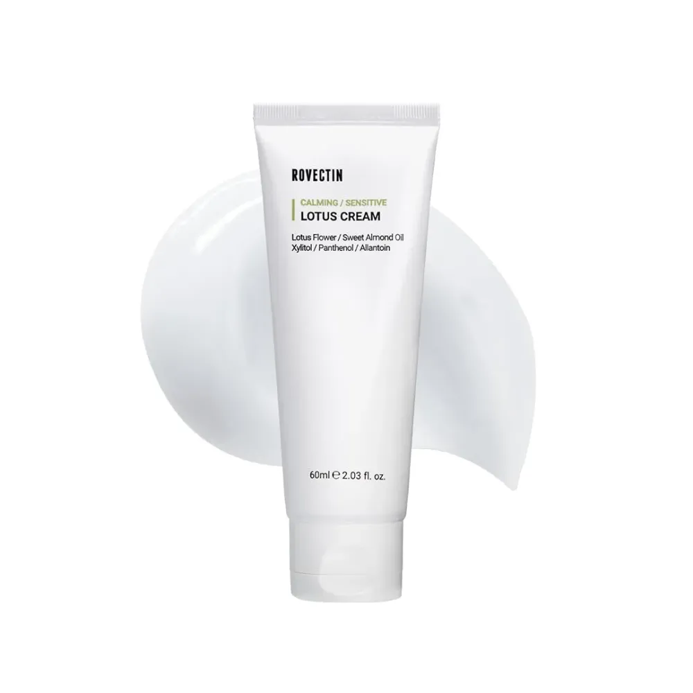 ROVECTIN Calming Lotus Water Cream - Lightweight Moisturizer Face Cream for Oily, Combination Skin | 75% Lotus Water Extract For Skin Purifying, Anti-Aging | Vegan Korean Skincare (2.1 fl.oz, 60ml) ROVECTIN Calming Lotus Water Cream - Lightweight Moisturizer Face Cream for Oily, Combination Skin | 75% Lotus Water Extract For Skin Purifying, Anti-Aging | Vegan Korean Skincare (2.1 fl.oz, 60ml)