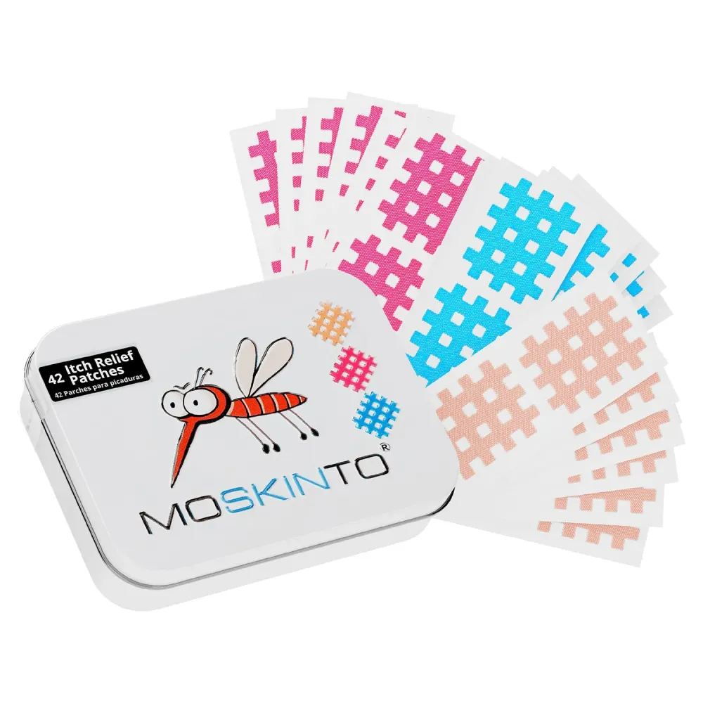 Moskinto The Original Mosquito Itch Relief Patches for Kids & Adults, Bug Bite Patches Soothe Swelling & Itching, Anti Itch Bug Bite Relief, Suction Tool Alternative, Family Pack, 42 Count Moskinto The Original Mosquito Itch Relief Patches for Kids & Adults, Bug Bite Patches Soothe Swelling & Itching, Anti Itch Bug Bite Relief, Suction Tool Alternative, Family Pack, 42 Count