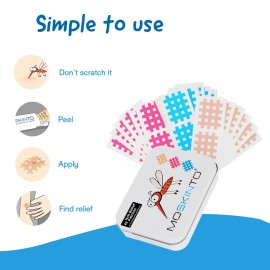 Moskinto The Original Mosquito Itch Relief Patches for Kids & Adults, Bug Bite Patches Soothe Swelling & Itching, Anti Itch Bug Bite Relief, Suction Tool Alternative, Family Pack, 42 Count Moskinto The Original Mosquito Itch Relief Patches for Kids & Adults, Bug Bite Patches Soothe Swelling & Itching, Anti Itch Bug Bite Relief, Suction Tool Alternative, Family Pack, 42 Count