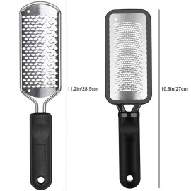 Pedicure Foot File - 2Pcs Stainless Steel Colossal Foot Rasp, Dead Skin Remover for Feet, Professional Pedicure Tools Washable and Reusable Pedicure Foot File - 2Pcs Stainless Steel Colossal Foot Rasp, Dead Skin Remover for Feet, Professional Pedicure Tools Washable and Reusable