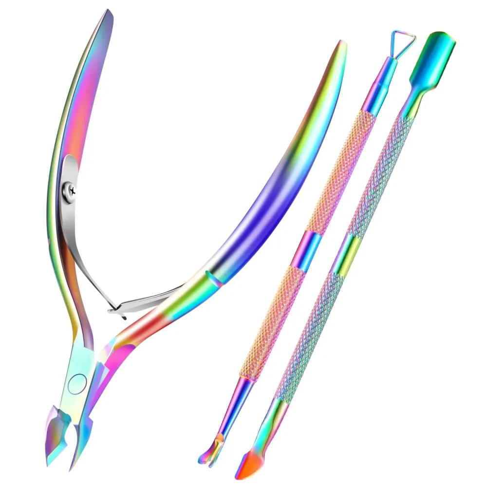 Cuticle Trimmer Cuticle Remover with Cuticle Pusher, XUNXMAS Professional Stainless Steel Durable Pedicure Manicure Tools Cutter Nipper Scissor Clipper for Fingernails and Toenails Dead Skin Cuticle Trimmer Cuticle Remover with Cuticle Pusher, XUNXMAS Professional Stainless Steel Durable Pedicure Manicure Tools Cutter Nipper Scissor Clipper for Fingernails and Toenails Dead Skin