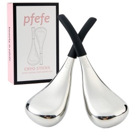 pfefe Ice Globes Facial Skin Care Tools for Women Face Eyes, Stainless Steel Face Beauty Cryo Sticks for Girls Ladies, Esthetician Supplies Cooling Spa Globes Cold Roller with Storage Case pfefe Ice Globes Facial Skin Care Tools for Women Face Eyes, Stainless Steel Face Beauty Cryo Sticks for Girls Ladies, Esthetician Supplies Cooling Spa Globes Cold Roller with Storage Case