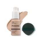 PHOERA Foundation Makeup, Flawless Soft Matte Oil Control Liquid Foundation, Full Coverage Mattle Oil-Control Concealer for Older Women, Great Choice For Gift (102 Nude)
