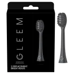 GLEEM Toothbrush Replacement Brush Heads Refill, Black, 2 Count