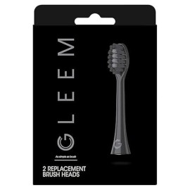 GLEEM Toothbrush Replacement Brush Heads Refill, Black, 2 Count GLEEM Toothbrush Replacement Brush Heads Refill, Black, 2 Count