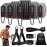 Resistance Bands, Exercise Bands with Handles, Workout Bands, Fitness Bands with Door Anchor and Ankle Straps, for Heavy Resistance Training, Physical Therapy, Shape Body, Yoga, Home Workouts Set