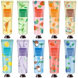 10 Pack Hand Cream for Dry Cracked Hands, Christma..